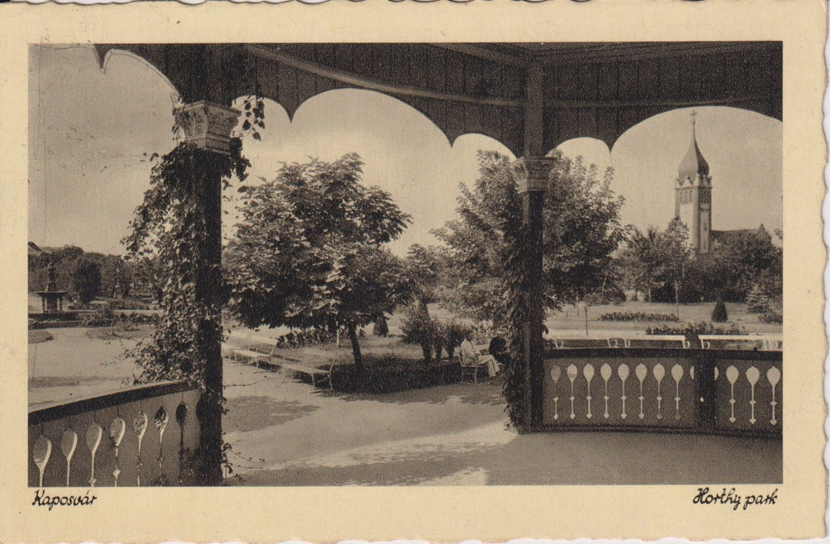 Kaposvár Horthy park 1940.