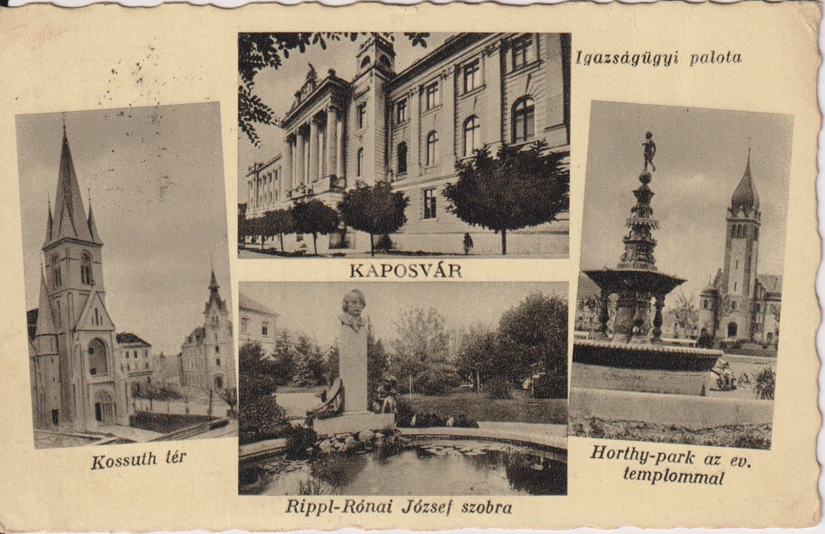Kaposvár mozaik k.lap 1941.