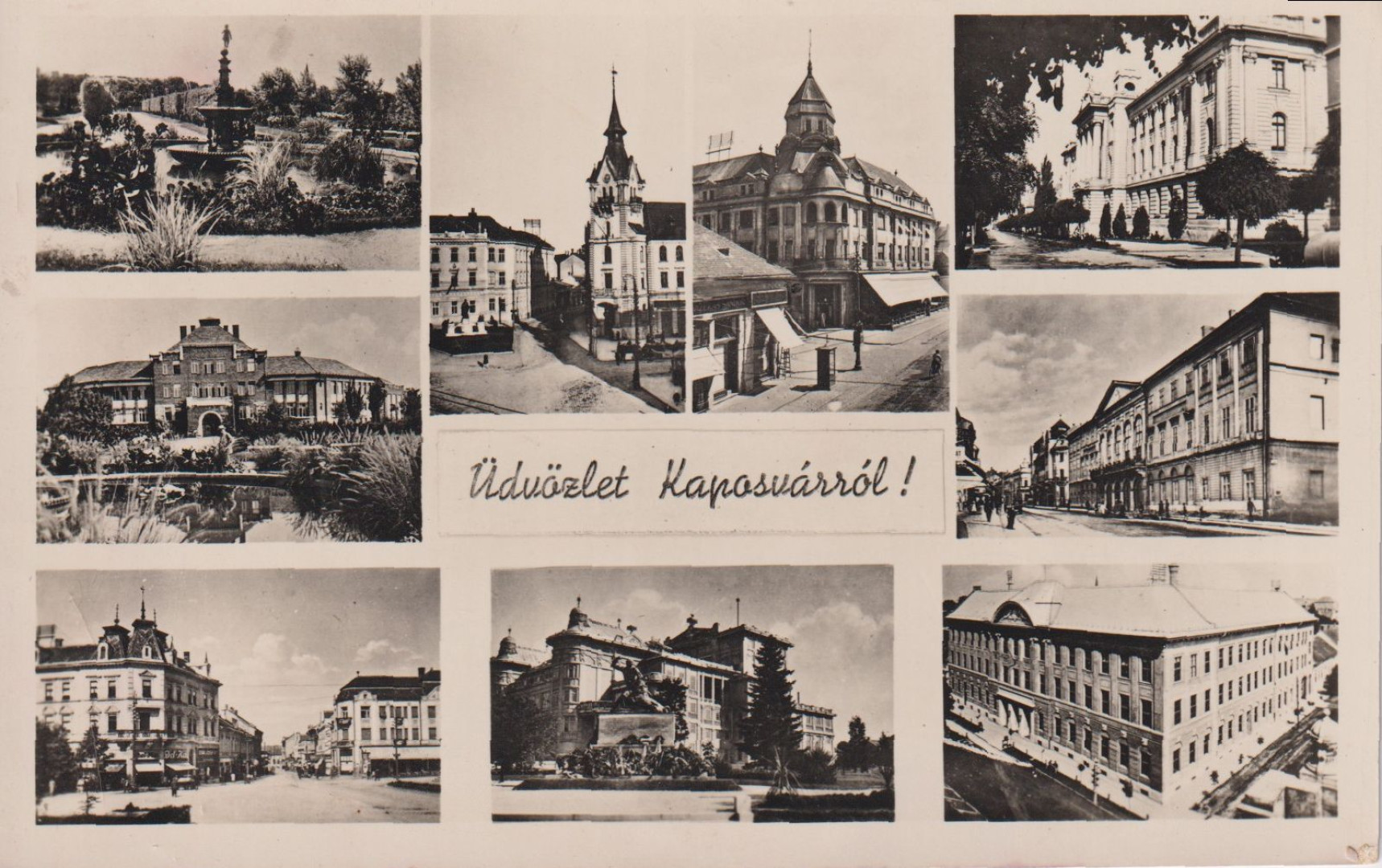 Kaposvár mozaik k.lap 1950.