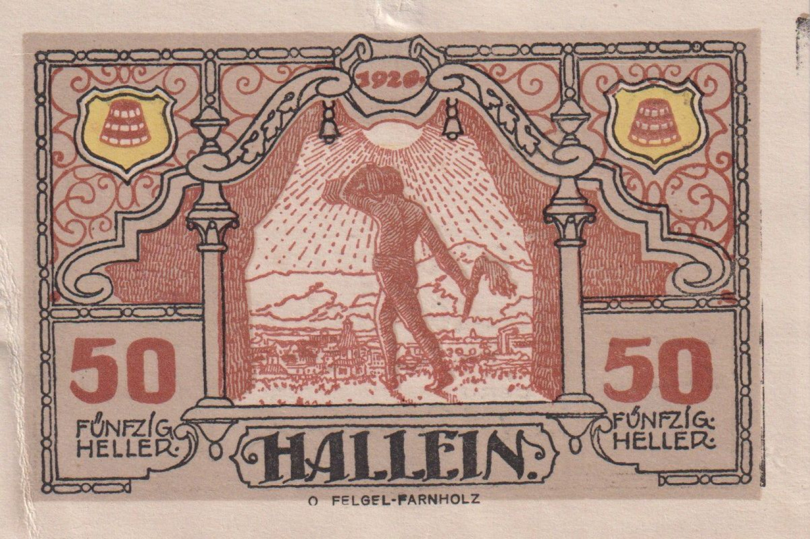 Hallein 50 heller 1920.