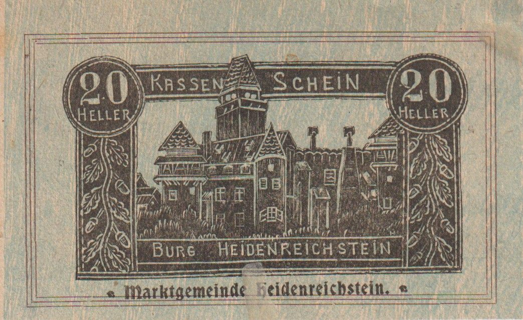 Heidenreichstein 20 heller 1920. 2.kiadás