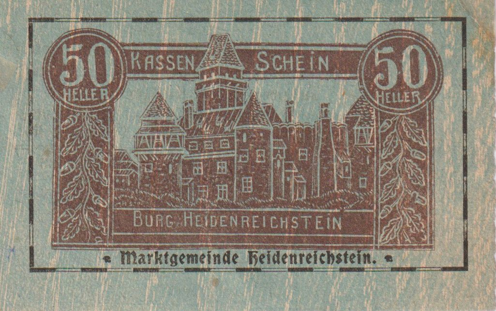 Heidenreichstein 50 heller 1920. 2.kiadás