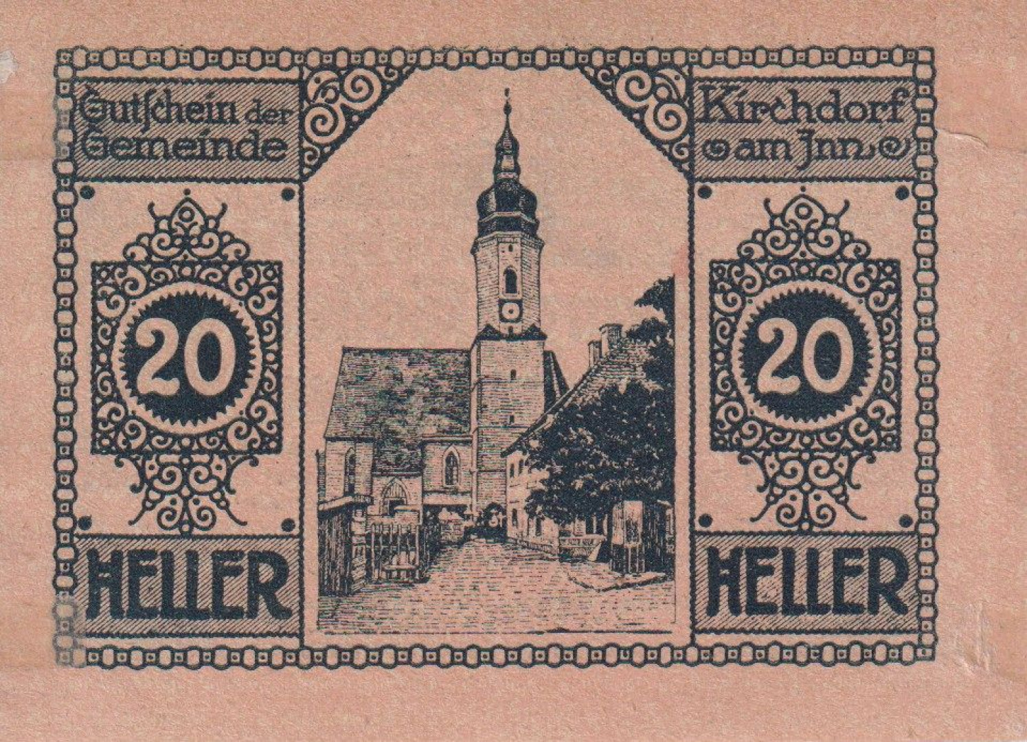 Kirchdorf 20 heller 1920.