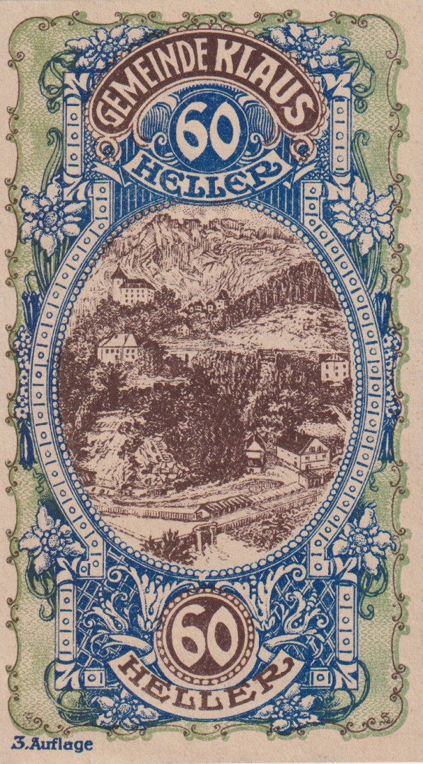 Klaus 60 heller 1920. 3. kiadás