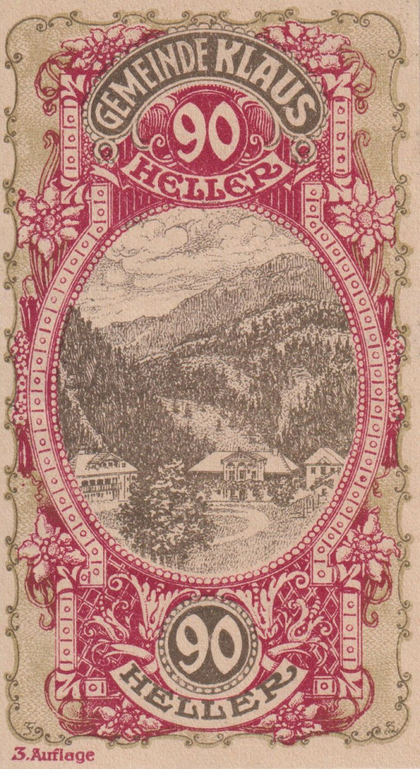 Klaus 90 heller 1920. 3. kiadás