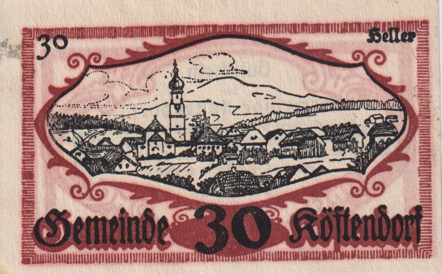 Köstendorf 30 heller 1920.