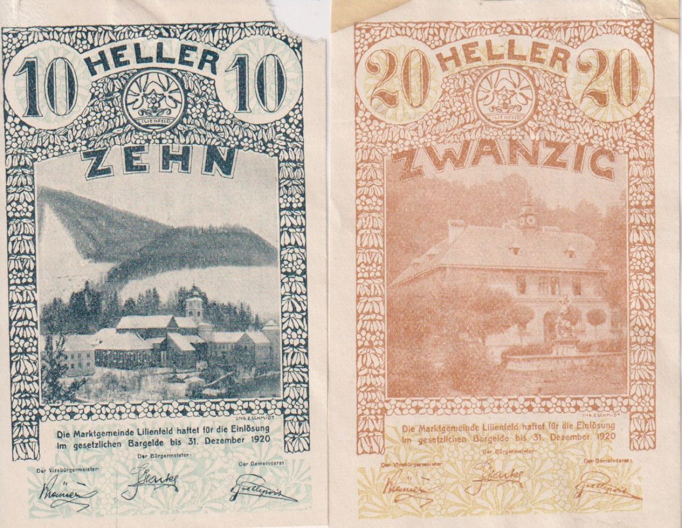 Lilienfeld 10 és 20 heller