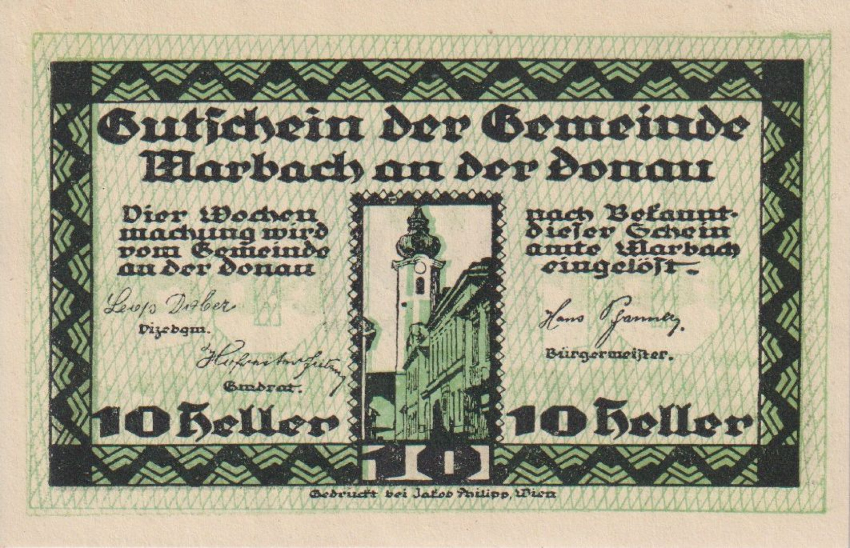 Marbach 10 heller 1920.