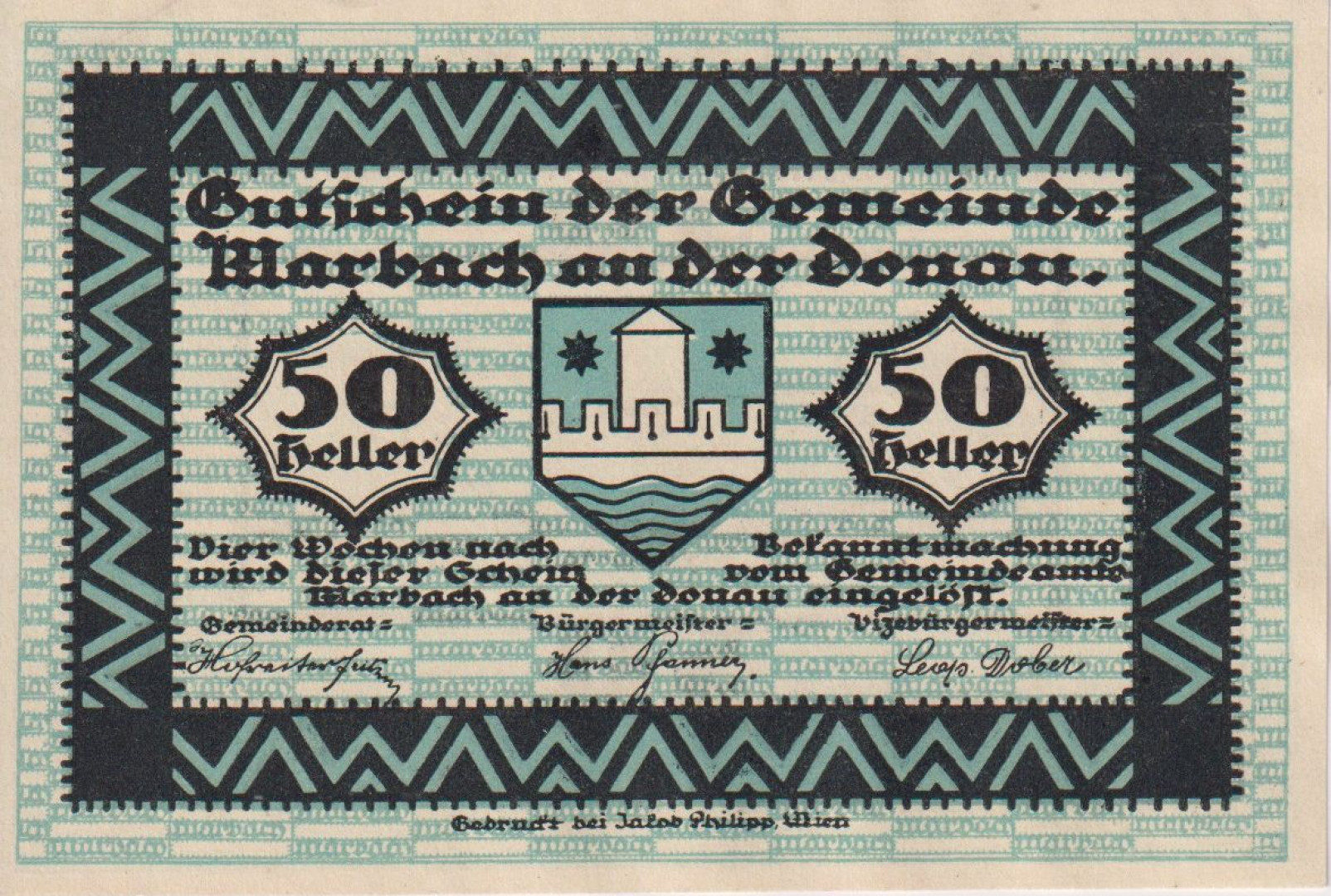 Marbach 50 heller 1920.