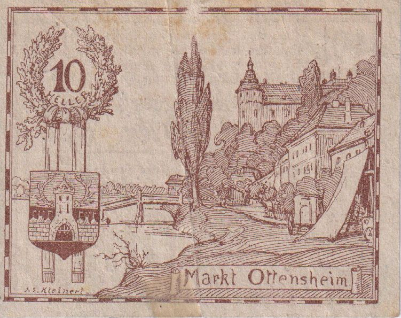 Ottensheim 10 heller 1920.