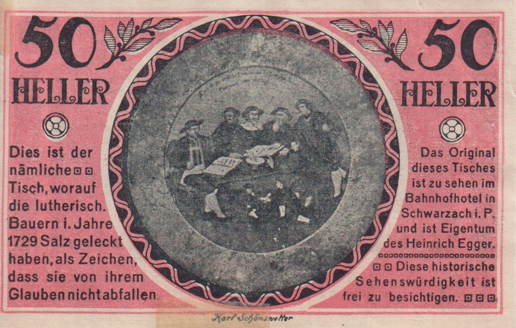 Schwarzach im Pongau 50 heller 1920.