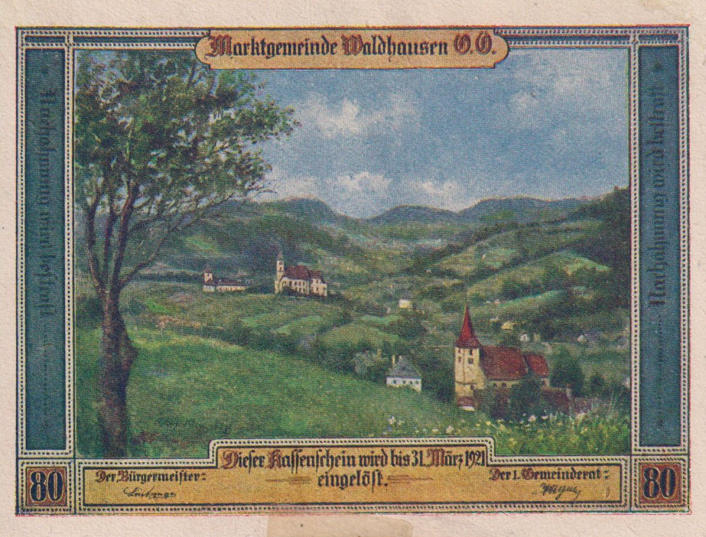 Waldhausen 80 heller 1920.