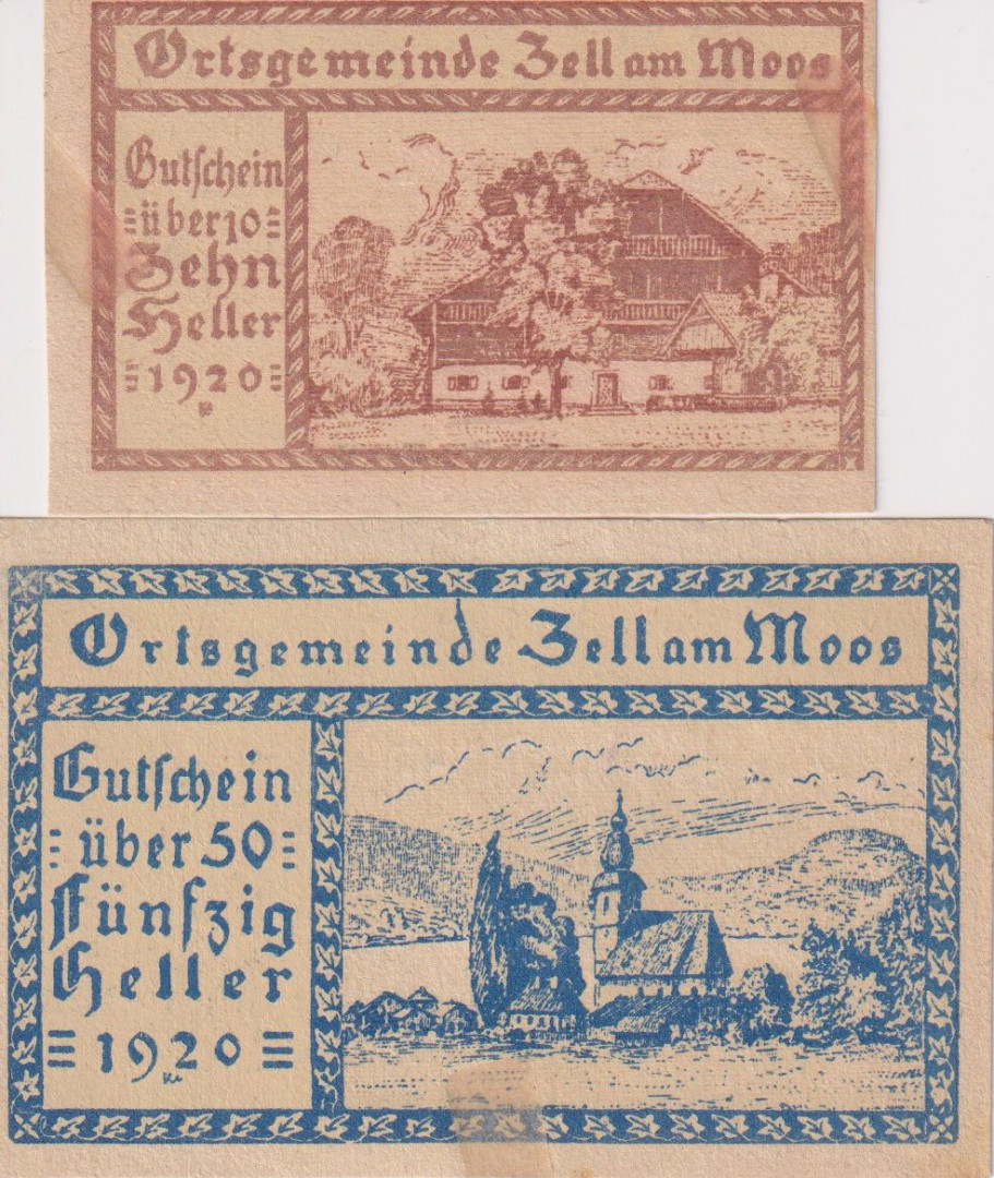 Zell am Moos 10, 50 heller 1920.