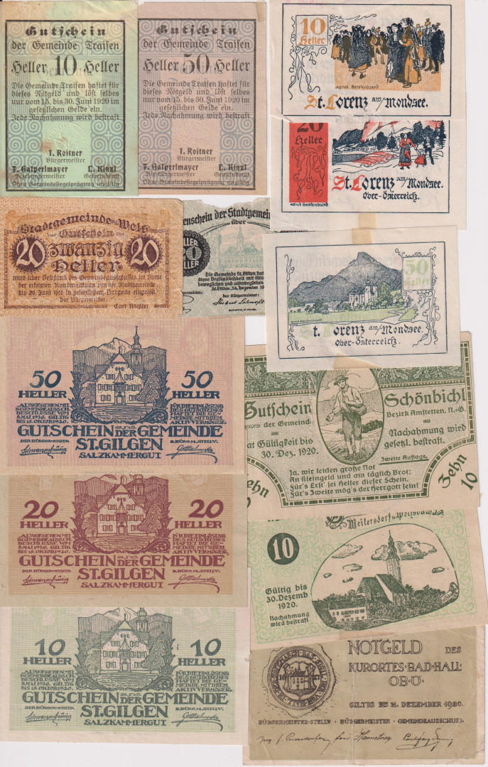 Ausztria Notgeld LOT 13 db