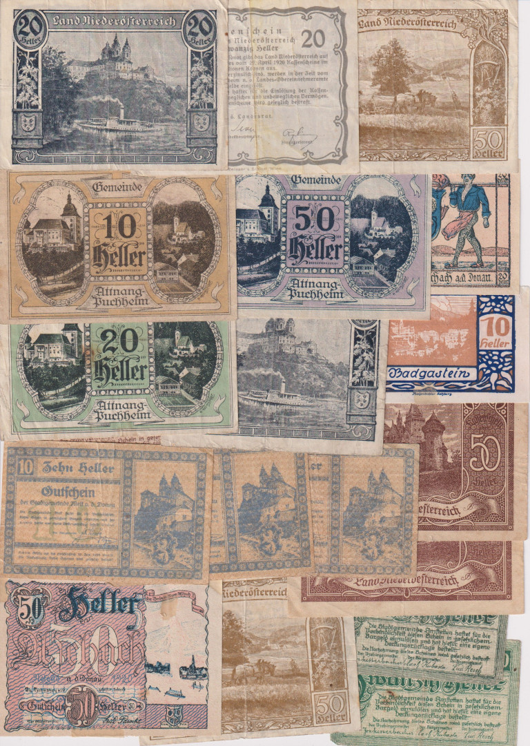 Ausztria Notgeld LOT 20 db