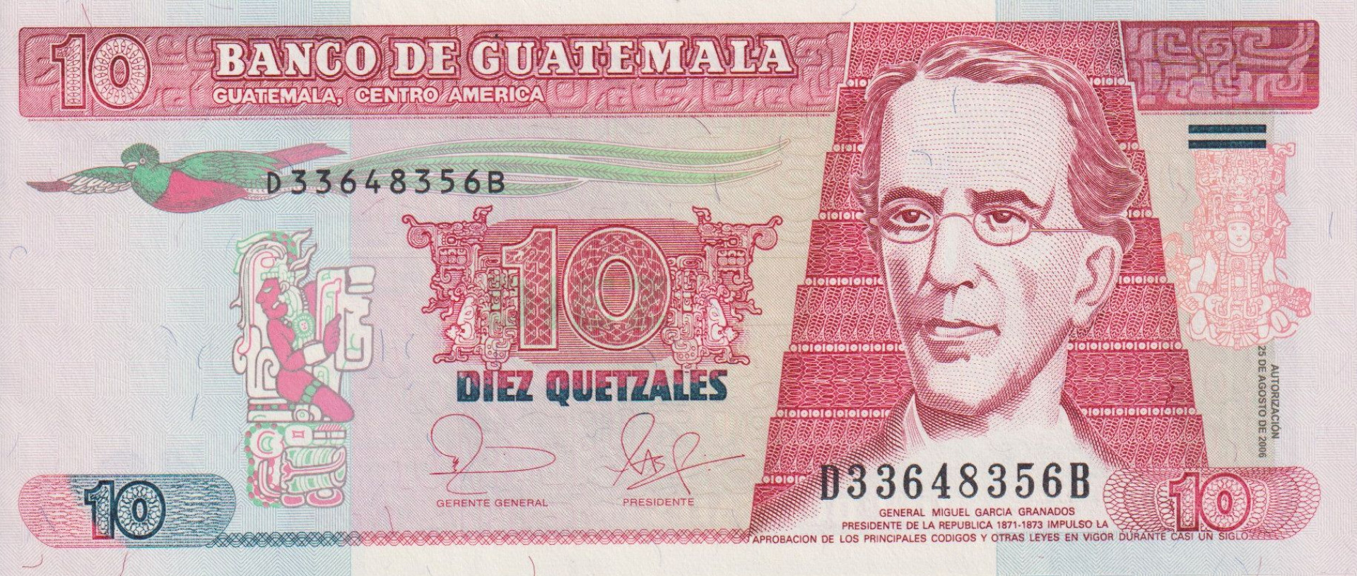 Guatemala 10 quetzales 2006. P 82 (L)
