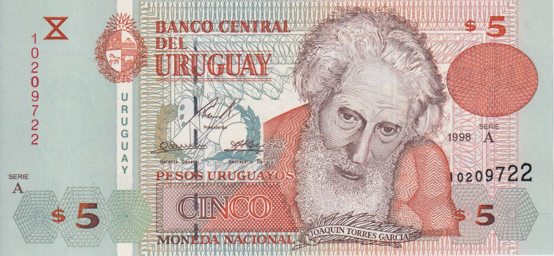Uruguay 5 pesos 1998.A   P 80   (L)