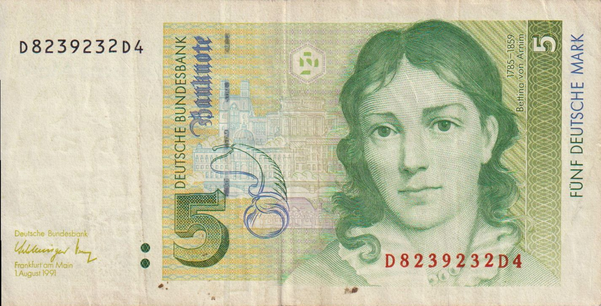 Németország 5 márka 1991.   P 37   (L)