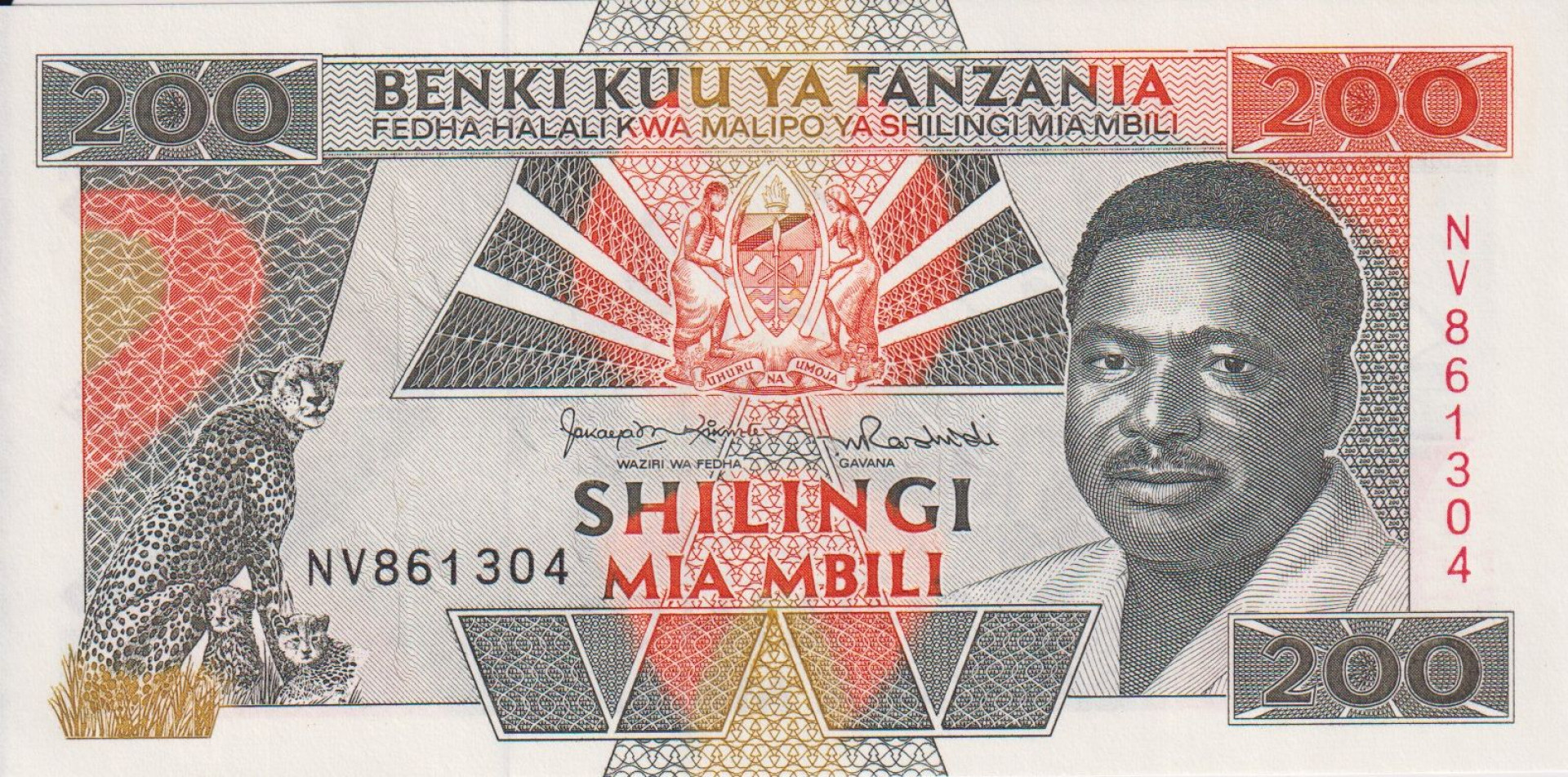 Tanzánia 200 shilingi 1993.   P 25   (L)