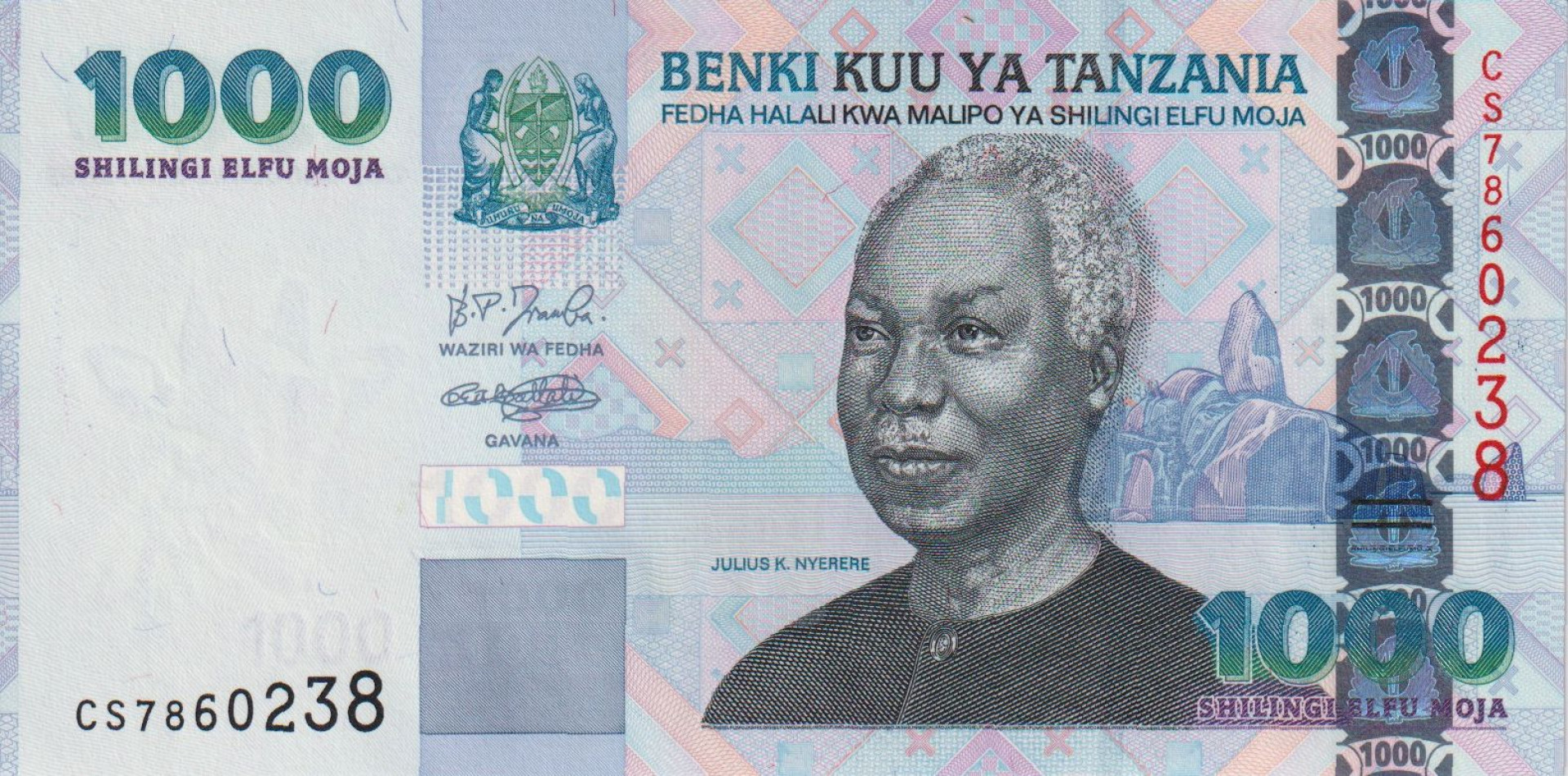 Tanzánia 1000 shilingi 2003-2006.   P 36b   (L)