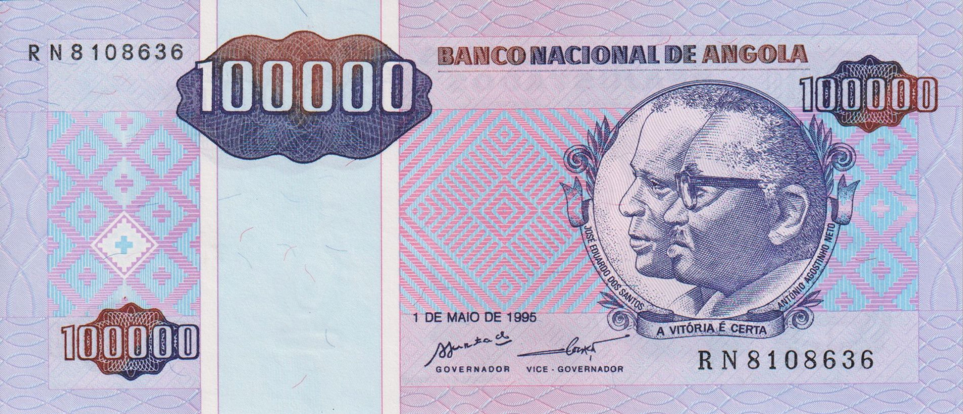 Angola 100.000 kwanzas 1995.   P 139   (L)