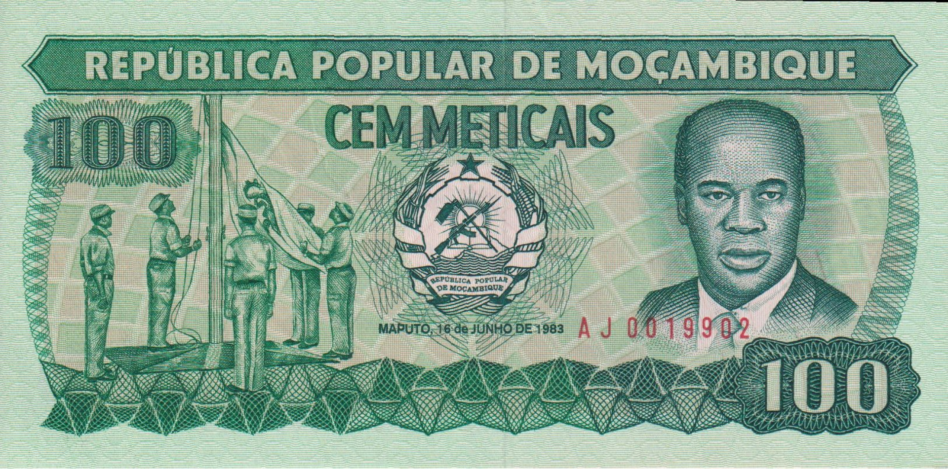 Mozambik 100 meticais 1983. P 130a kis sorszám (L)