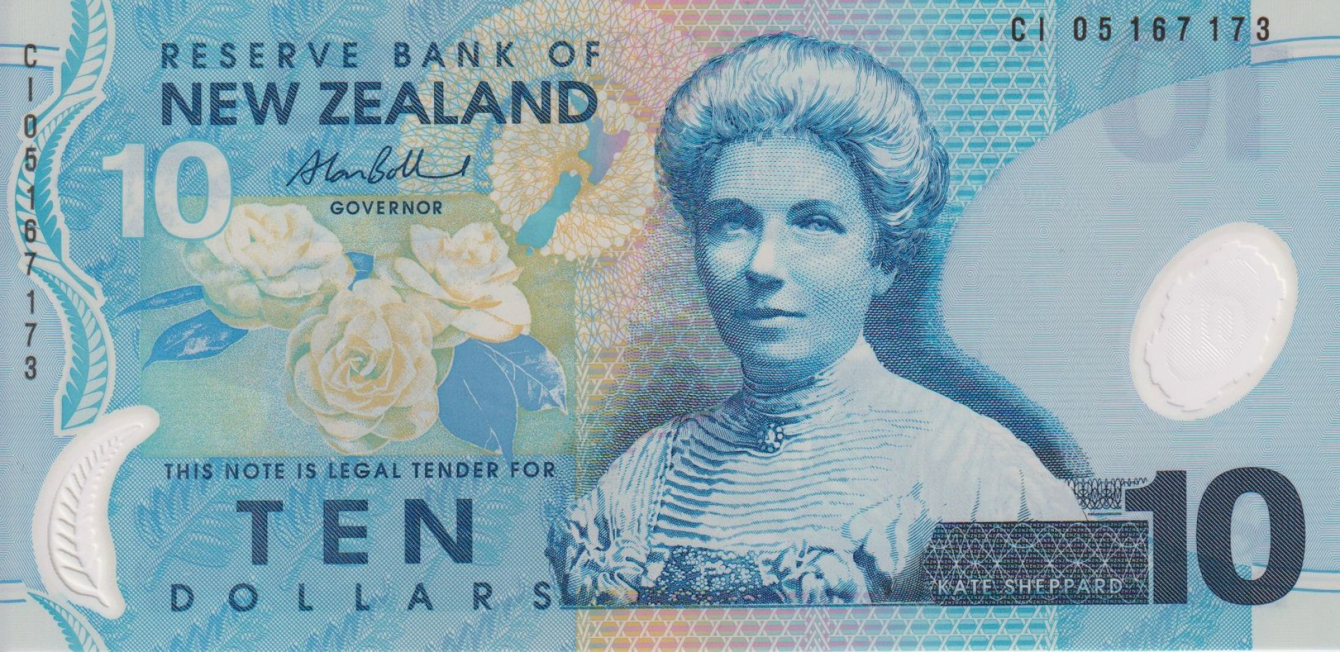 Új-Zéland 10 dollár 2003-2007. P 186b polimer