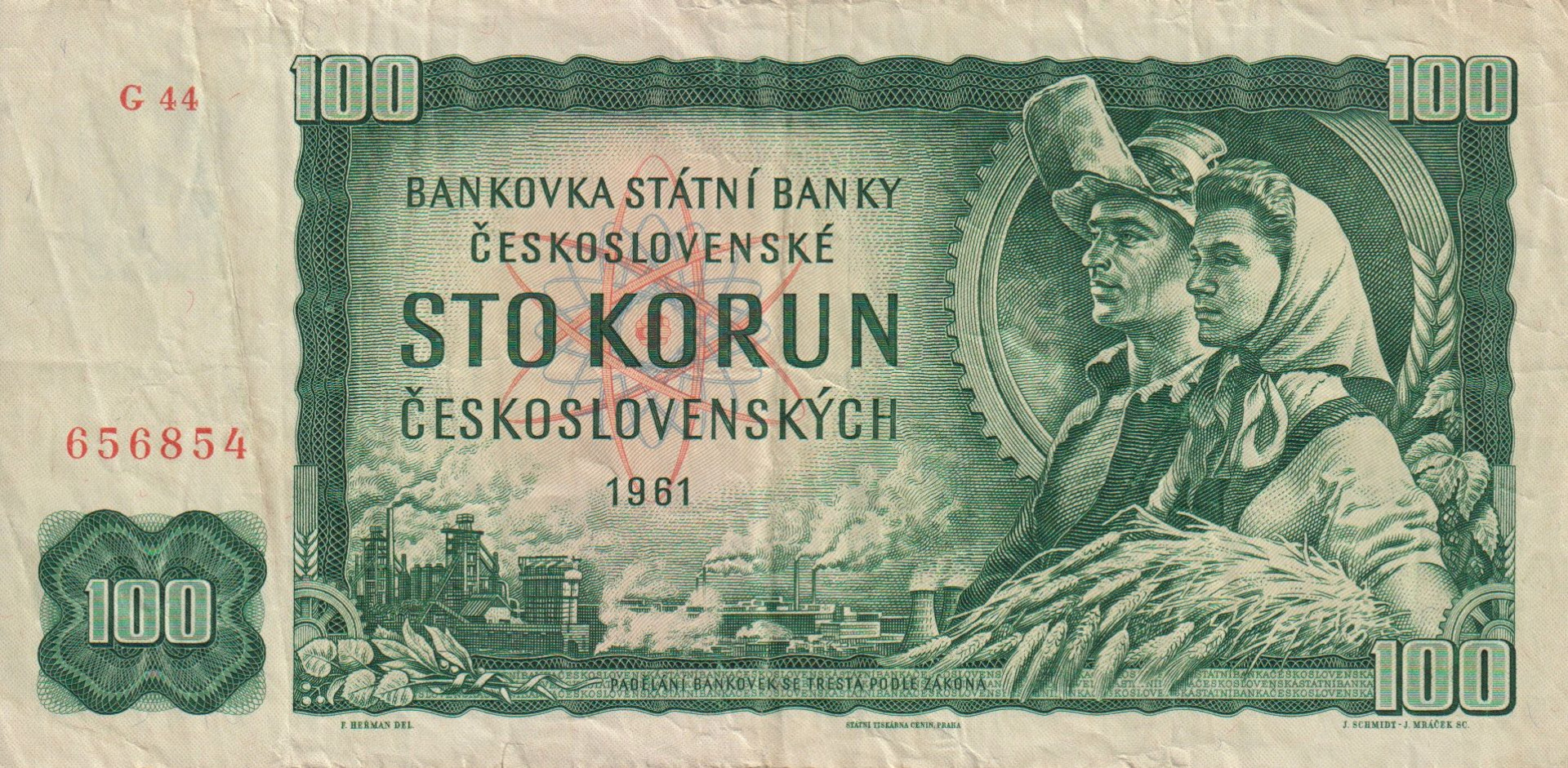 Csehszlovákia 100 korun 1961. P 91