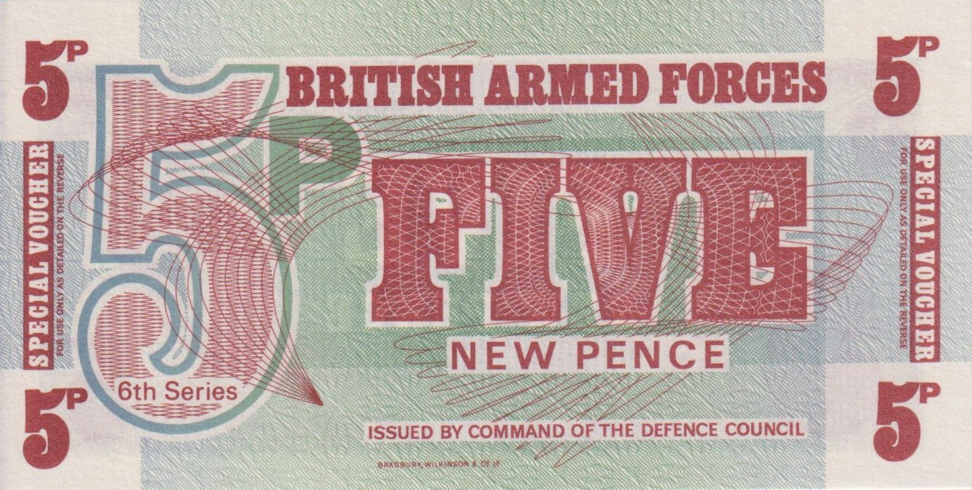 Angol katonai 5 pence 6. Seria 1972. M 47