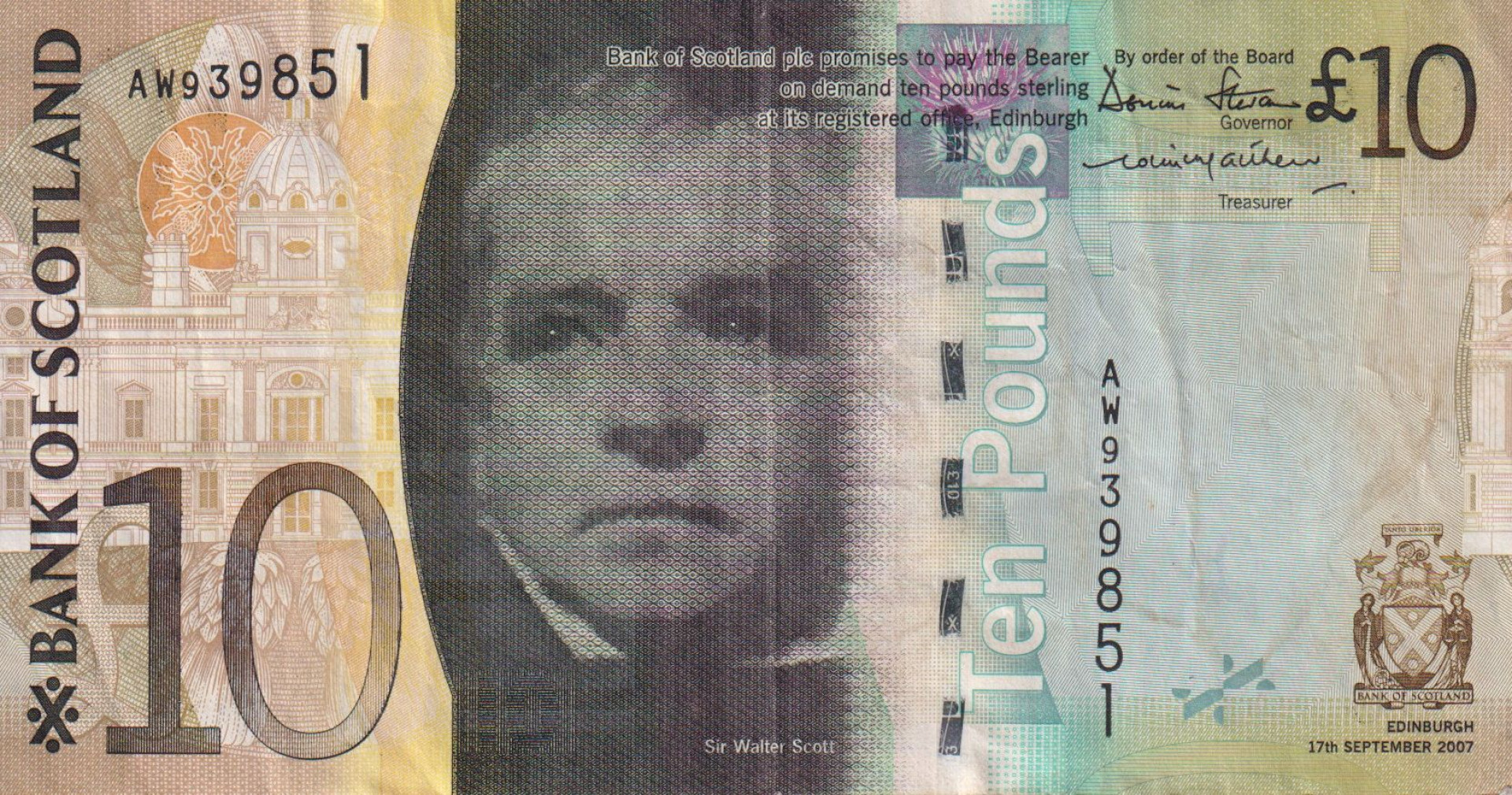 Skócia 10 pounds 2007. P 125