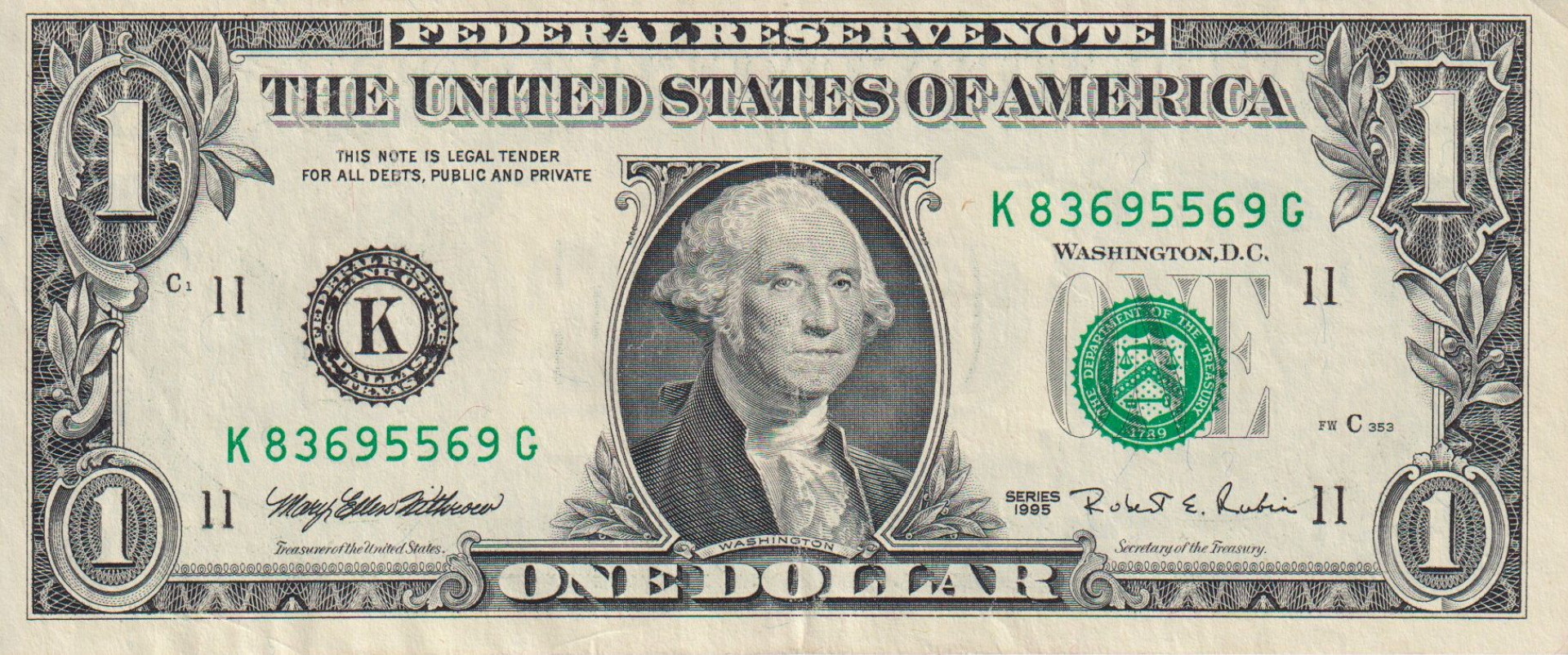 USA 1 dollár 1995.K
