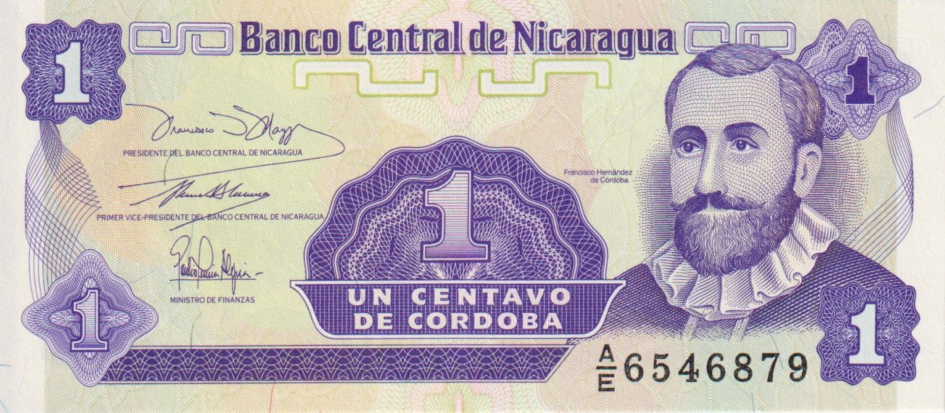 Nicaragua 1 centavo 1991. P 167