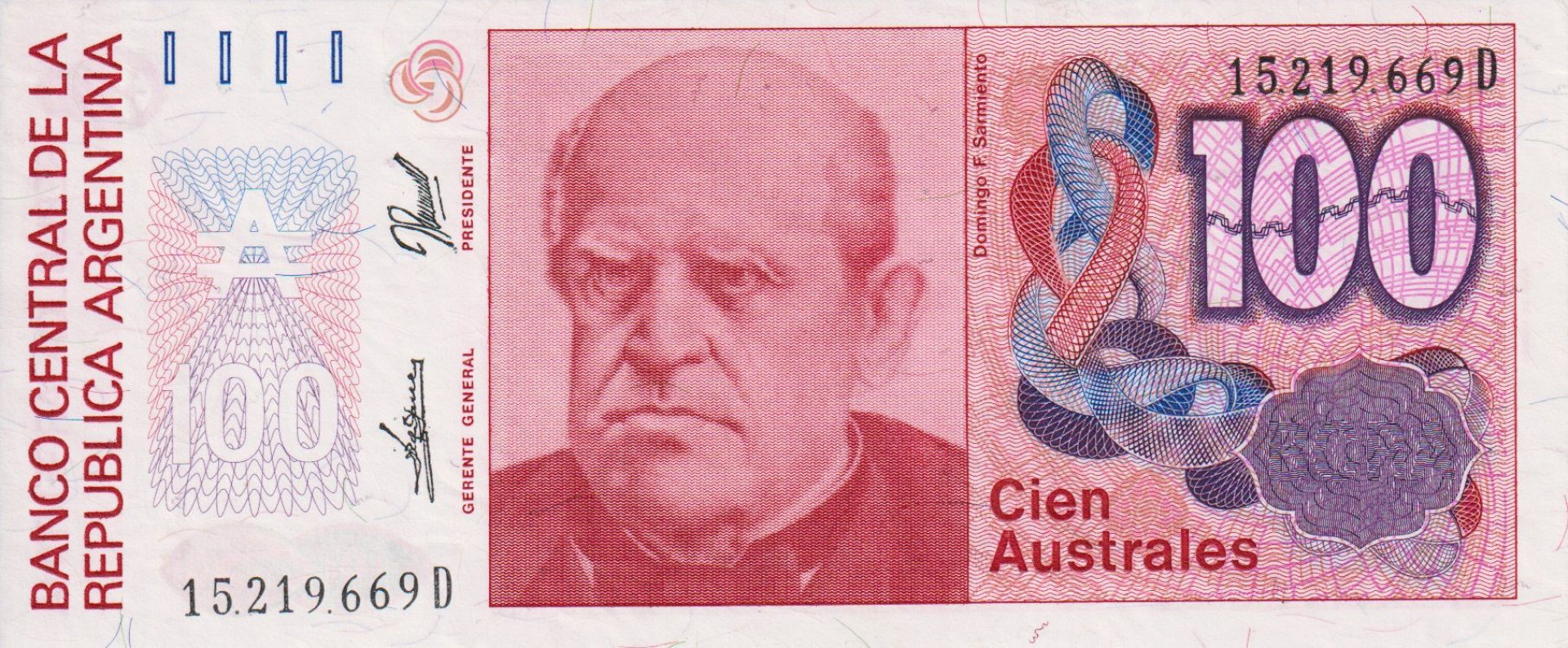 Argentina 100 australes 1987-1989 P 327