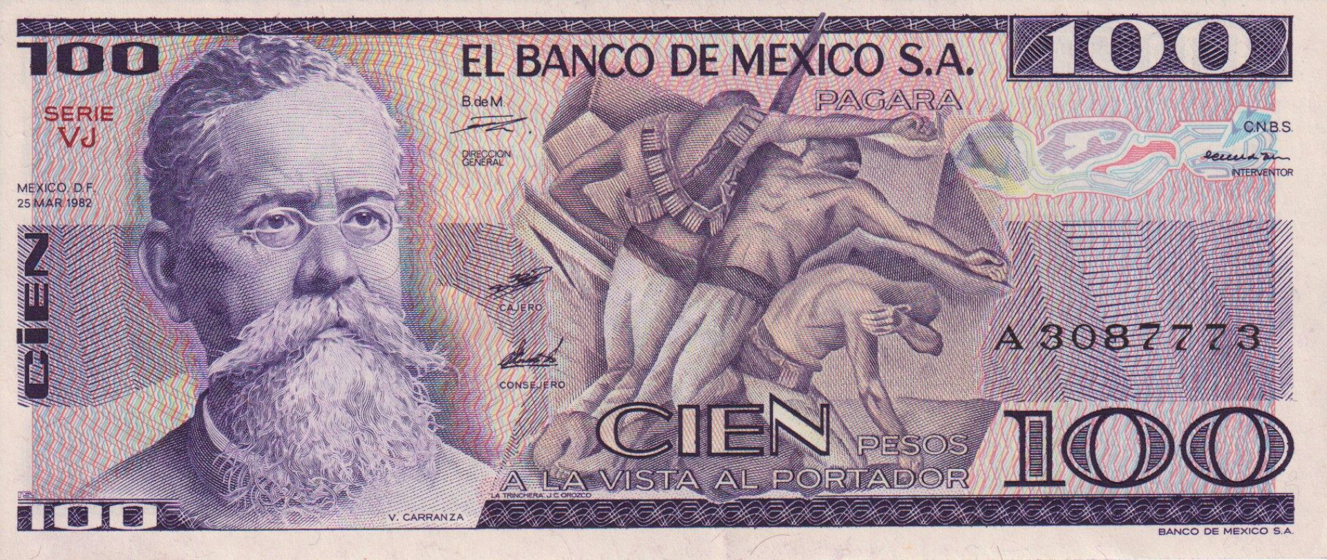 Mexikó 100 pesos 1982.   P 74c
