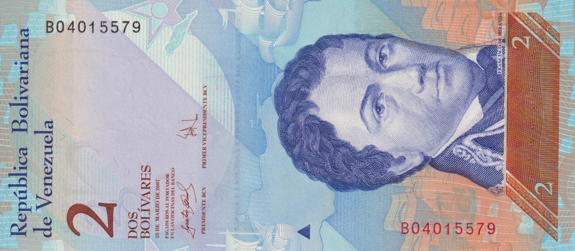 Venezuela 2 bolivares 2007. március P 88a