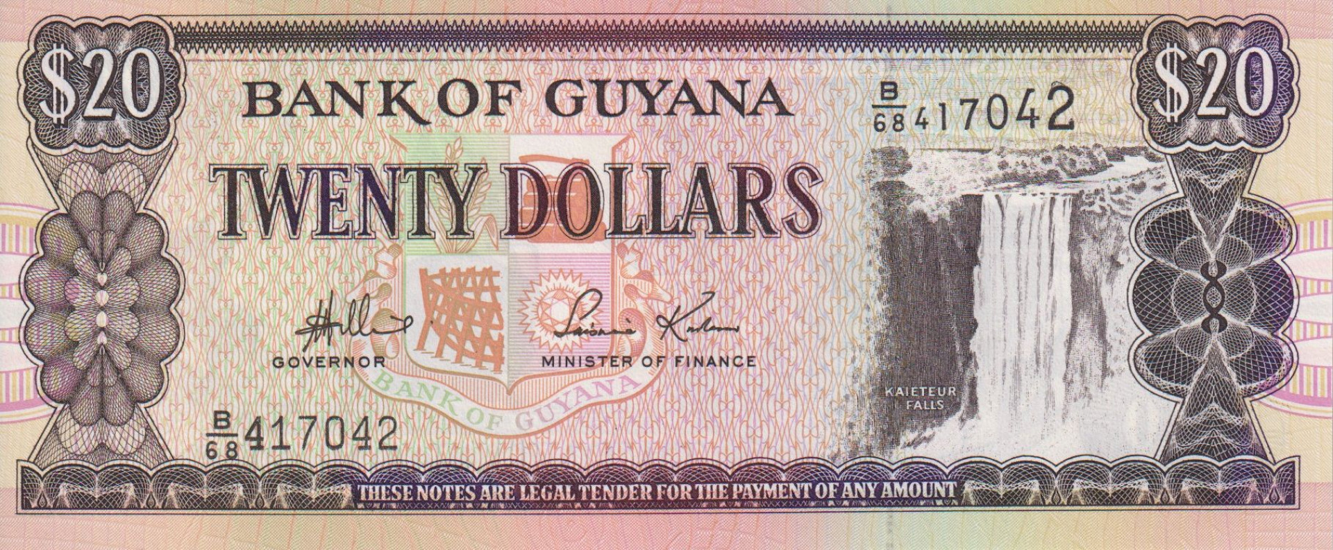 Guyana 20 dollár  2006.   P 30c