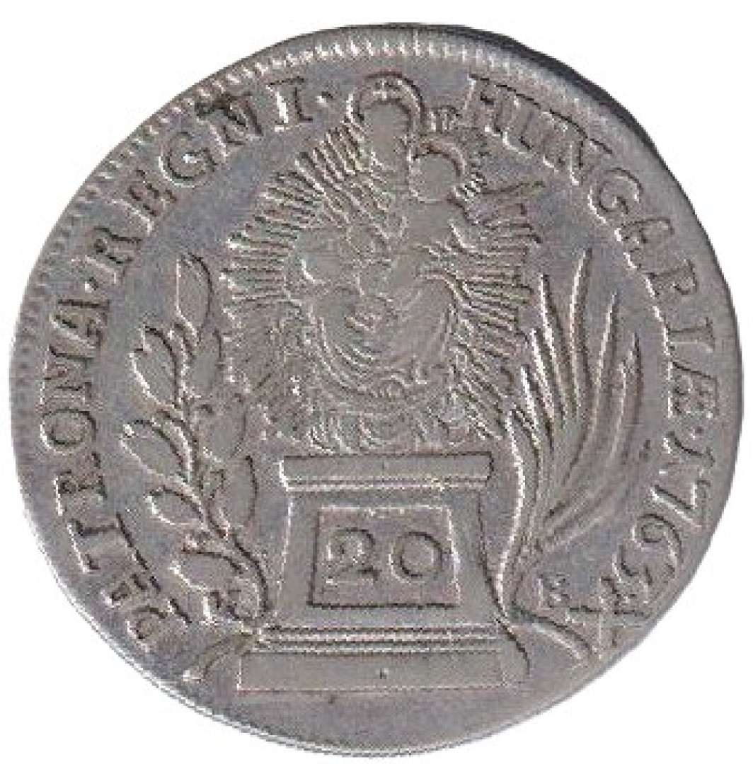 Mária Terézia 20. Krajcár 1745.KB Ezüst 583 6,6g 28mm
