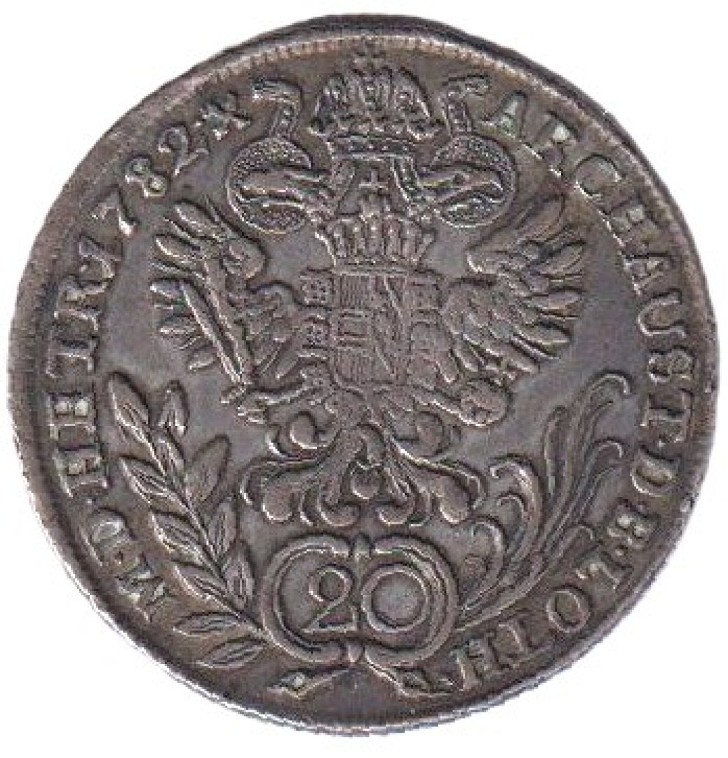 II. József 20 krajcár 1782.B Ezüst 583 6,68g 27mm
