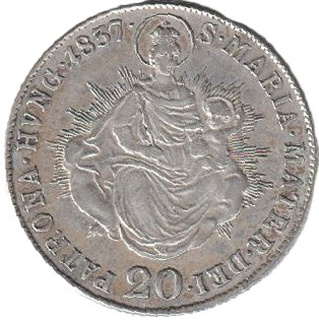 I. ferenc 20 krajcár 1837.B Ezüst 583  6,6g  26,6mm