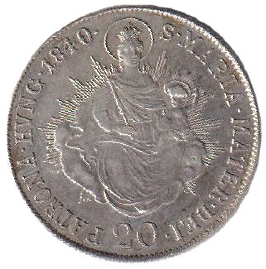 I. ferenc 20 krajcár 1840.B Ezüst 583  6,6g  26,6mm