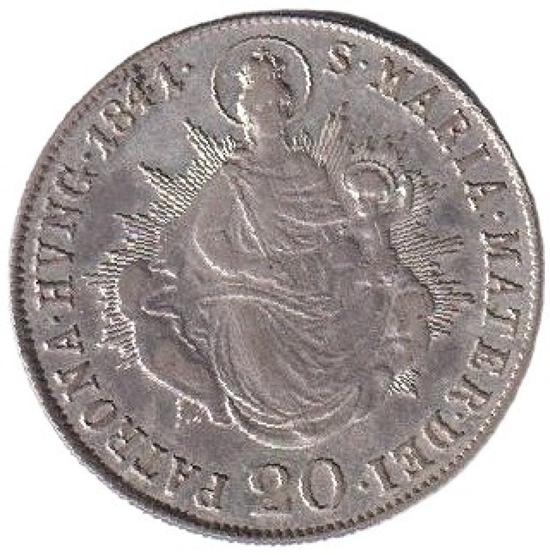 I. ferenc 20 krajcár 1841.B Ezüst 583  6,6g  26,6mm