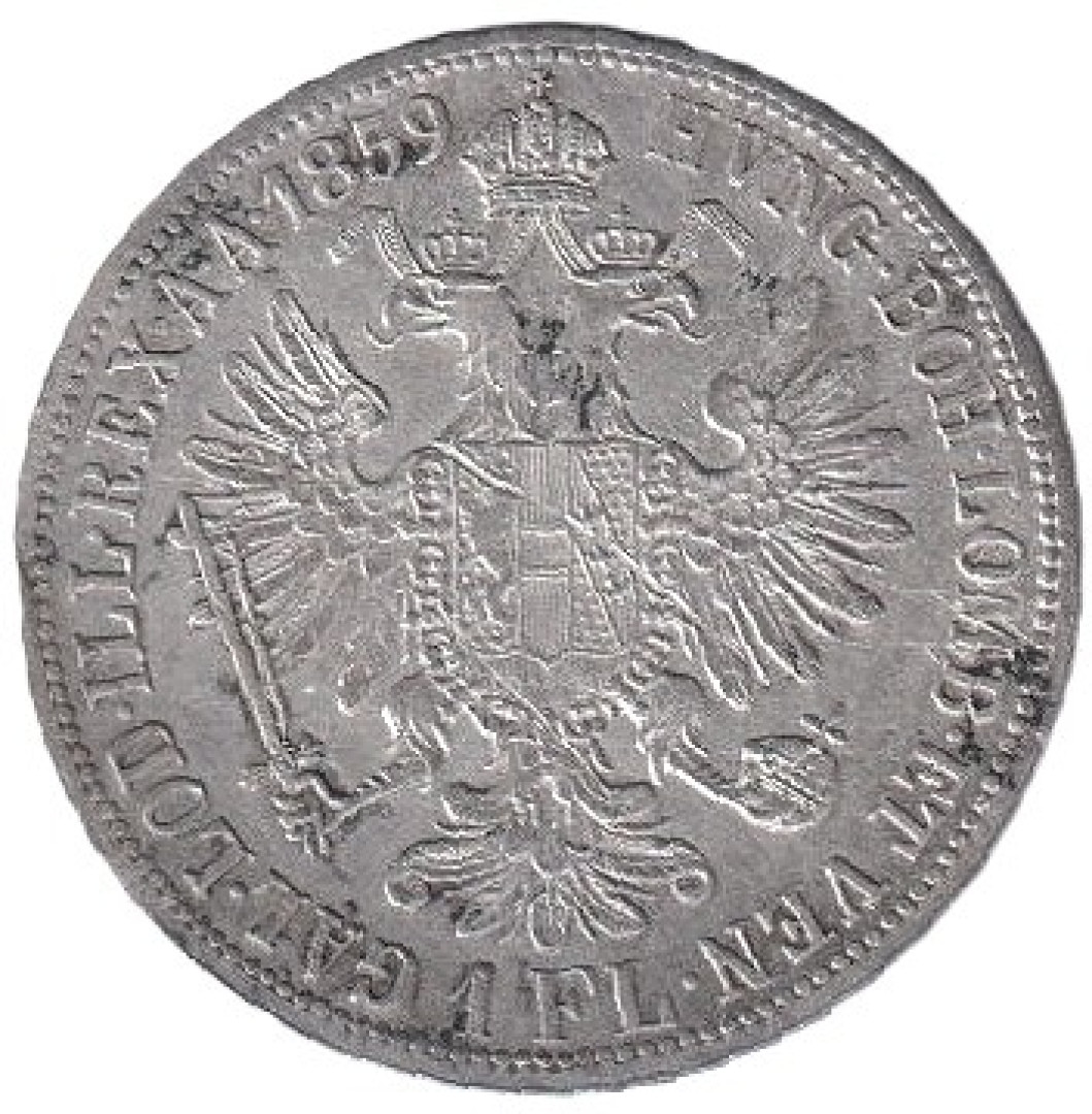 Ferenc József 1 Florin 1859.A Ezüst 900  12,34g  29mm