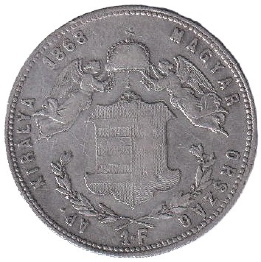 Ferenc József 1 Forint 1868.GYF Ezüst 900 12,3g 29mm