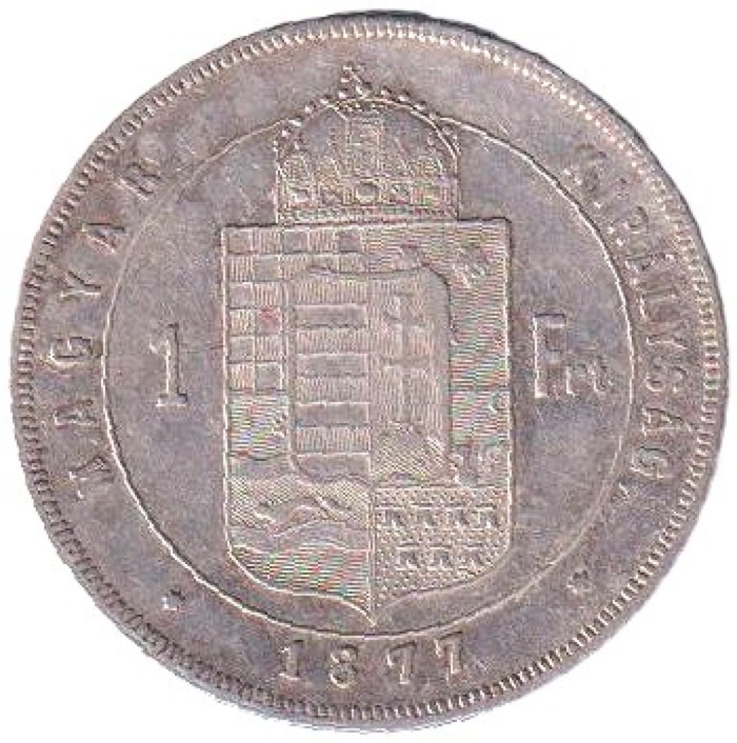 Ferenc József 1 Forint 1877.KB Ezüst 900 12,34g 29mm