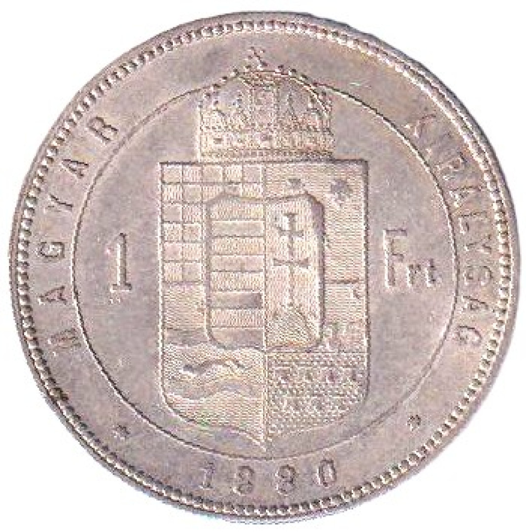 Ferenc József 1 Forint 1880.KB Ezüst 900 12,34g 29mm