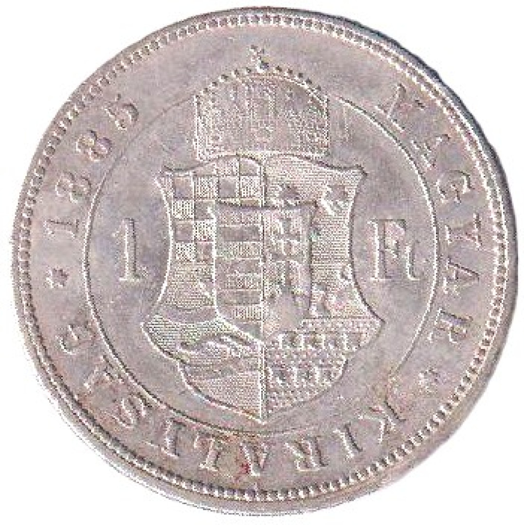 Ferenc József 1 Forint 1885.KB Ezüst 900 12,34g 29mm
