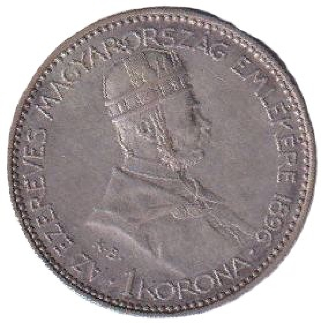 Ferenc József 1 korona 1896.Millenium Ezüst 835 5g 23mm