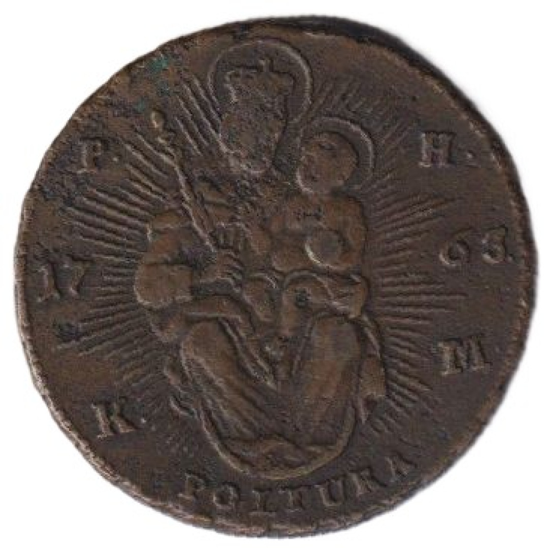 Mária Terézia poltura 1763. Bronz