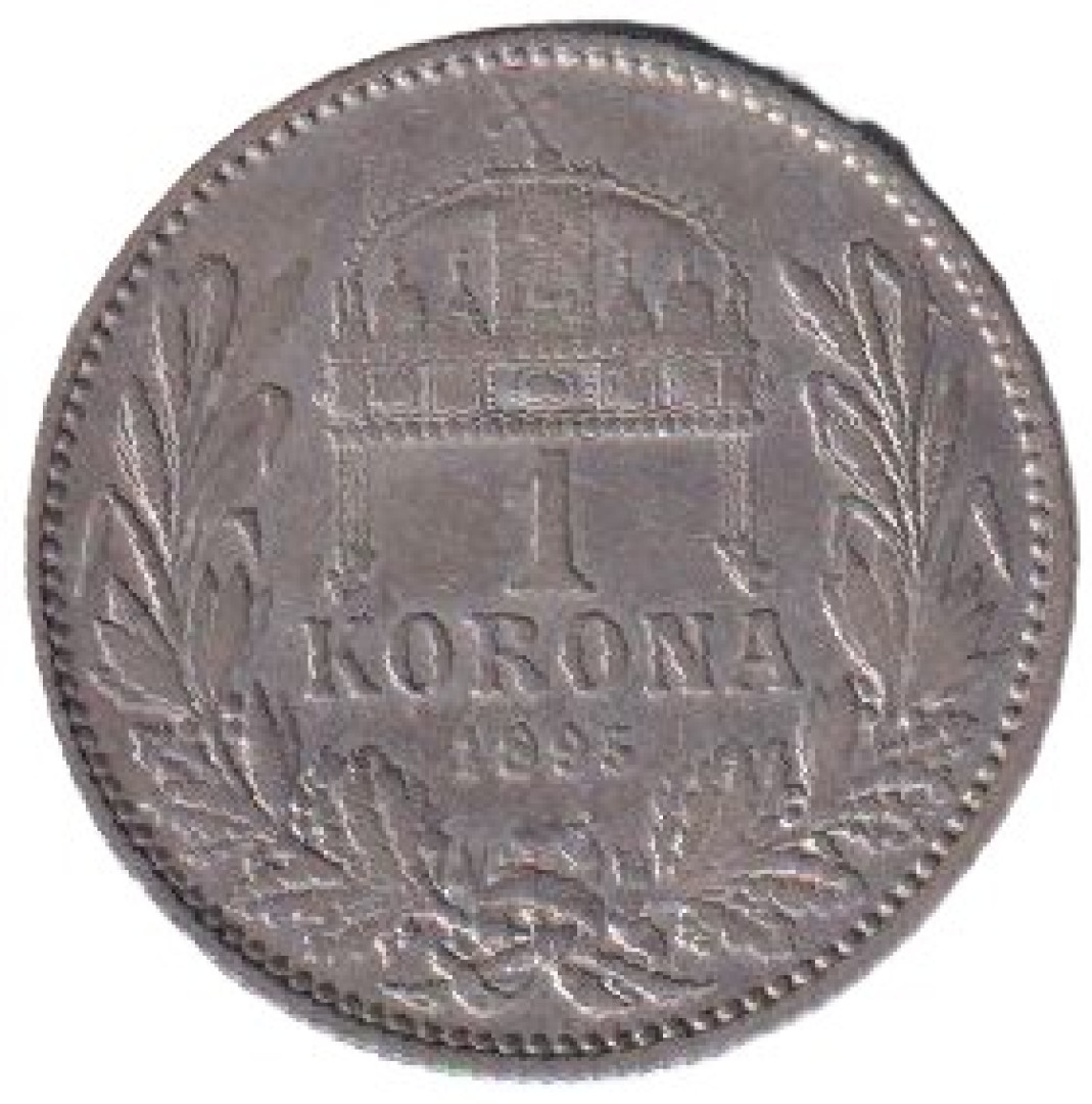 Ferenc József 1 korona 1895.KB Ezüst 835 5g 23mm