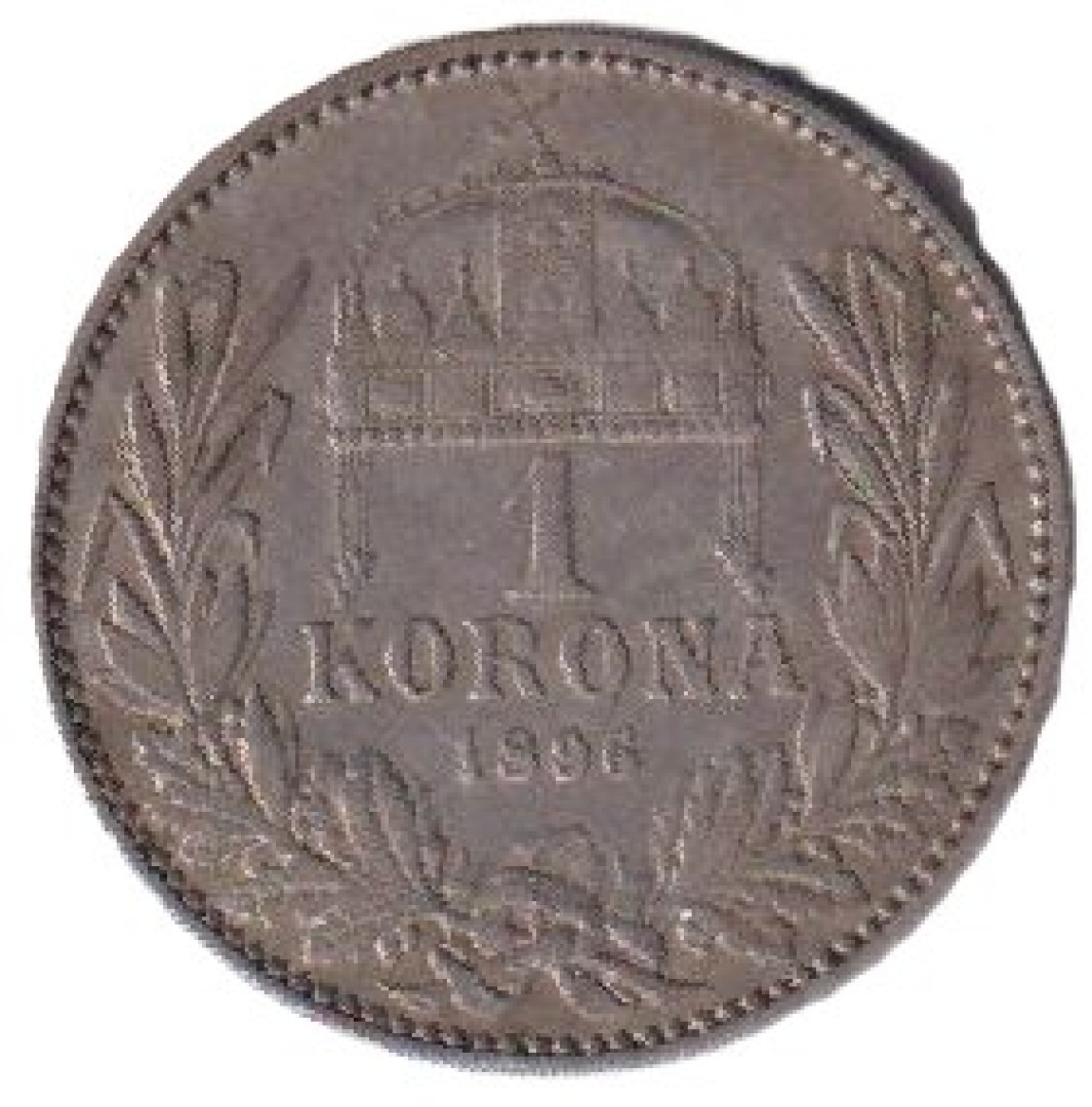 Ferenc József 1 korona 1896.KB Ezüst 835 5g 23mm